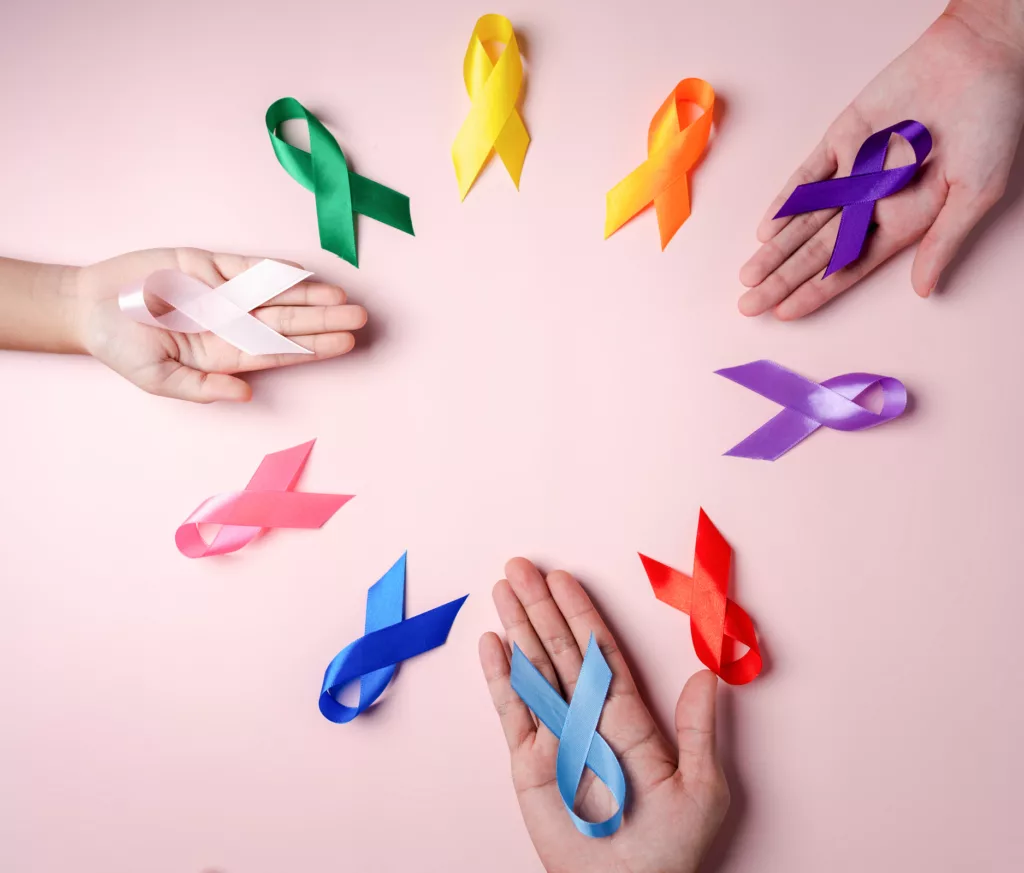 Les couleurs de la lutte contre le cancer: Un arc-en-ciel de sensibilisation